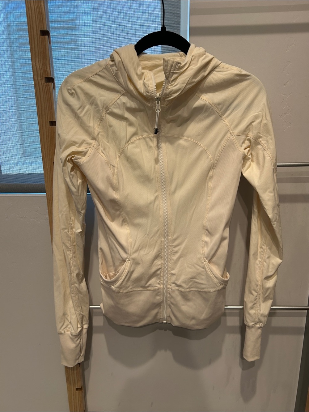 lululemon athletica Cream Lightweight Hooded Zip Jacket